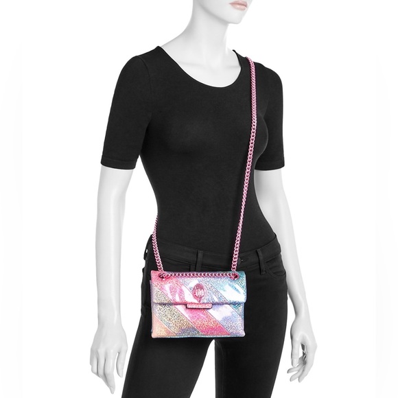 Kurt Geiger London Mini Kensington Glitter Holographic Crossbody Bag - Picture 2 of 8